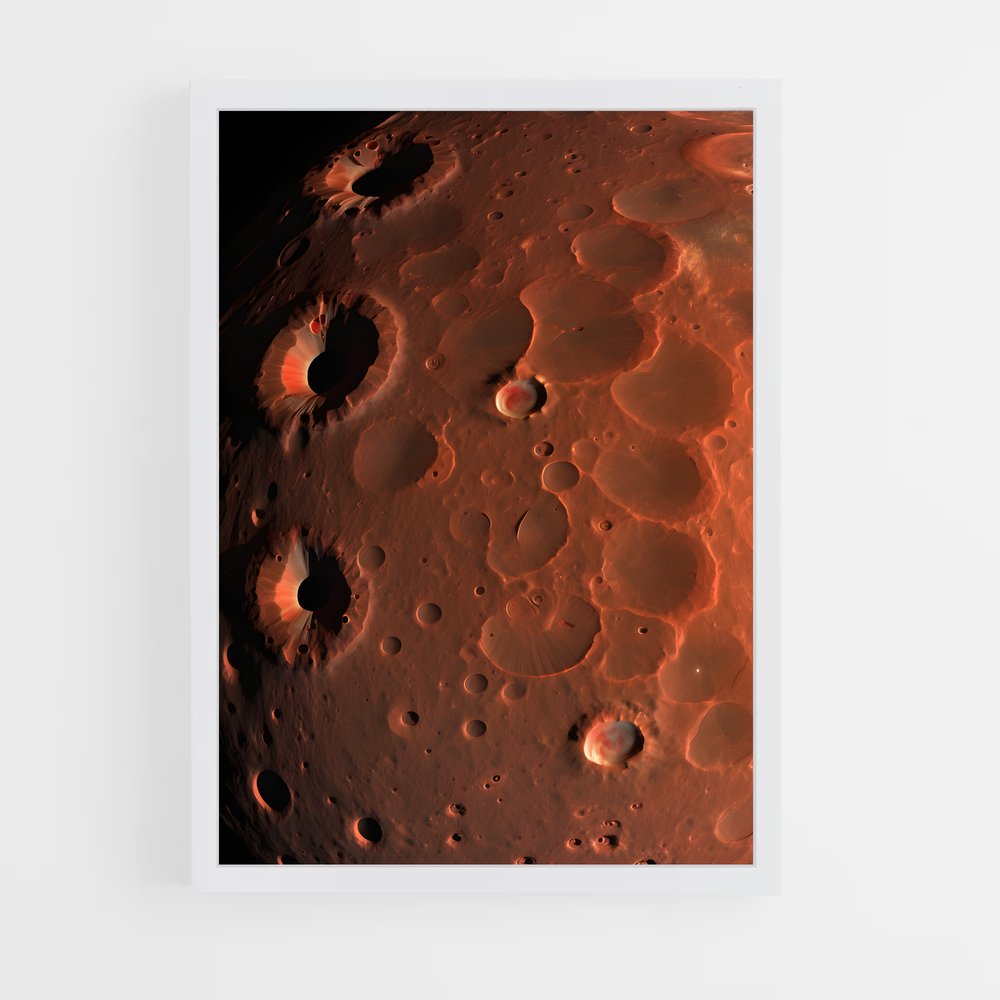 Poster Surface Sélène – affiche Système solaire (vue 3)